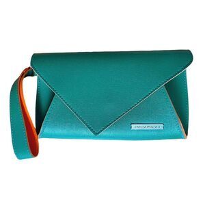 Kantaminiau Green Orange Origami 1st Class Travel Wristlet